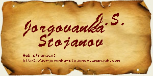 Jorgovanka Stojanov vizit kartica